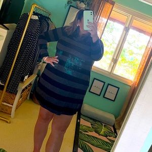 Cowl neck mini dress